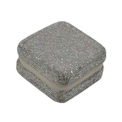 Zilveren glitter sieradendoos